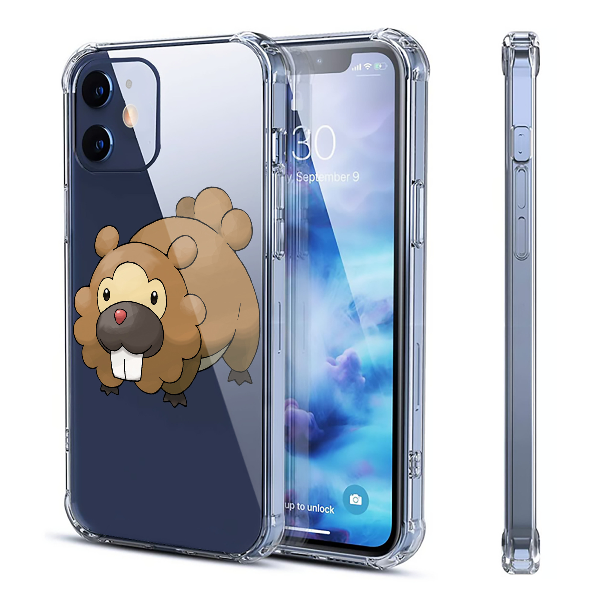 （画像用） ポケットモンスター Pokémon 【iPhone 12シリーズ対応】透明スマホケース（クリアソフトケース）